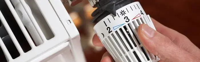 Thermostat einer modernen Heizungsanlage